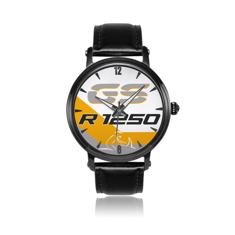 R 1250 GS EXCLUSIVE Style Watch/Uhr wasserdicht - Echtleder Armband 3 Farben - GS Magazin