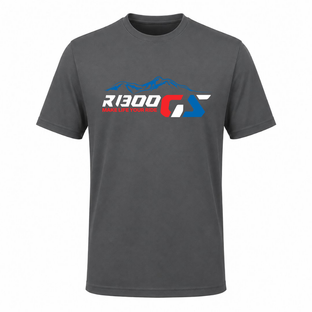 GS Motorrad Shirt "R 1300 GS Mountain" – Funktionsshirt Kurzarm - charcoal