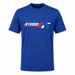 GS Motorrad Shirt "R 1300 GS Mountain" – Funktionsshirt Kurzarm - royal blue