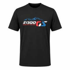 GS Motorrad Shirt "R 1300 GS Mountain" – Funktionsshirt Kurzarm - schwarz
