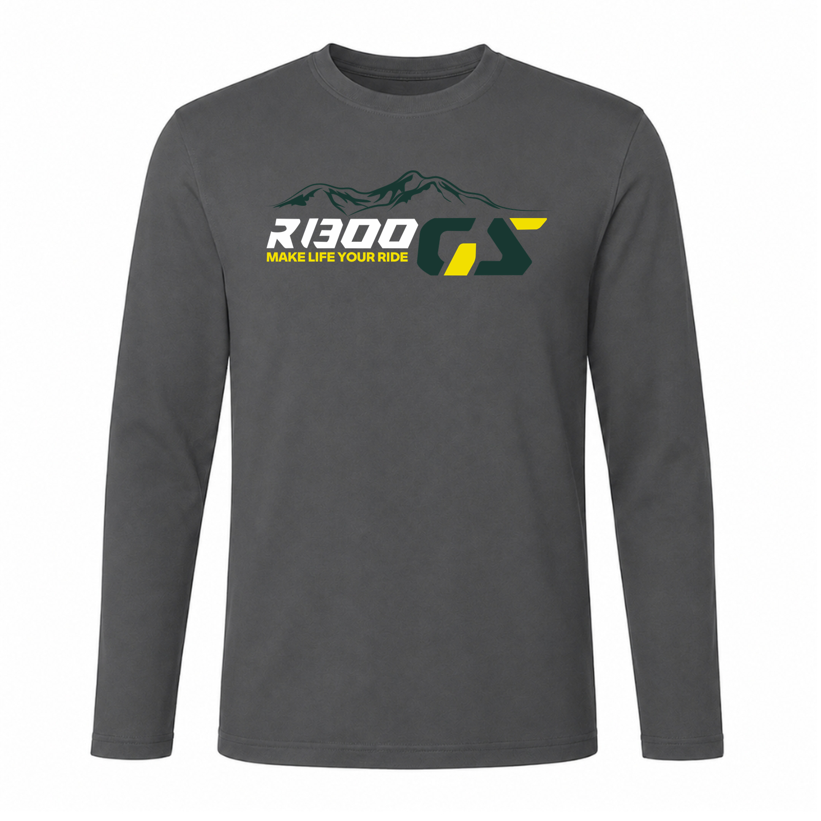 GS Motorrad Shirt "R 1300 GS Mountain Bumblebee" – Funktionsshirt Long Sleeve Cool T - charcoal
