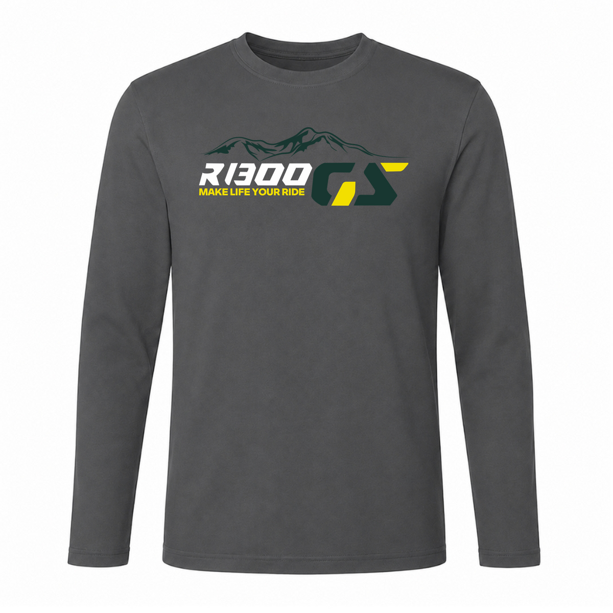 GS Motorrad Shirt "R 1300 GS Mountain Bumblebee" – Funktionsshirt Long Sleeve Cool T - charcoal