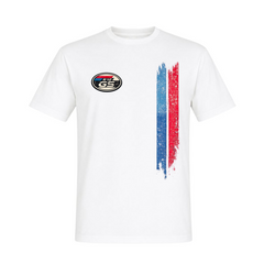 BMW GS T-Shirt "R12 GS" Racing Streifen – Unisex Shirt im Dirty-Look - White
