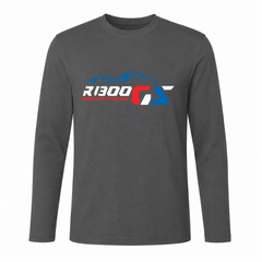 GS Motorrad Shirt "R 1300 GS Mountain" – Funktionsshirt Kurzarm Long Sleeve Cool T - charcoal