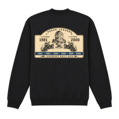 BMW GS Dakar Hommage 1/4-Zip Sweatshirt "Legendary Rally Raid" – exklusiver Motorrad-Troyer - Black - Rueckseite