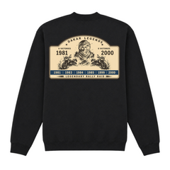 BMW GS Dakar Hommage 1/4-Zip Sweatshirt "Legendary Rally Raid" – exklusiver Motorrad-Troyer - Black - Rueckseite