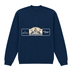 BMW GS Dakar Hommage 1/4-Zip Sweatshirt "Legendary Rally Raid" – exklusiver Motorrad-Troyer - Navy