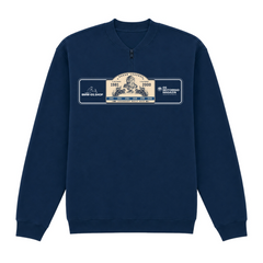 BMW GS Dakar Hommage 1/4-Zip Sweatshirt "Legendary Rally Raid" – exklusiver Motorrad-Troyer - Navy