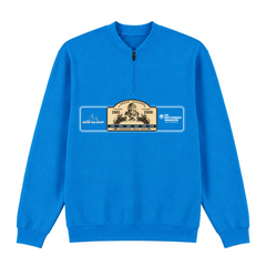 BMW GS Dakar Hommage 1/4-Zip Sweatshirt "Legendary Rally Raid" – exklusiver Motorrad-Troyer - Royal