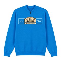 BMW GS Dakar Hommage 1/4-Zip Sweatshirt "Legendary Rally Raid" – exklusiver Motorrad-Troyer - Royal