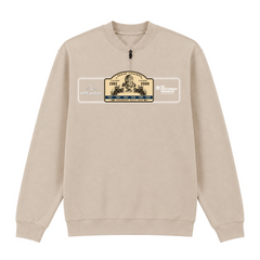 BMW GS Dakar Hommage 1/4-Zip Sweatshirt "Legendary Rally Raid" – exklusiver Motorrad-Troyer - Sand