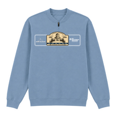 BMW GS Dakar Hommage 1/4-Zip Sweatshirt "Legendary Rally Raid" – exklusiver Motorrad-Troyer - Stone Blue