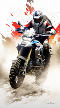 #97 BMW R 1200 GS modern Style virtuell-reality-design by Cubo Bisiani zum Selberdrucken