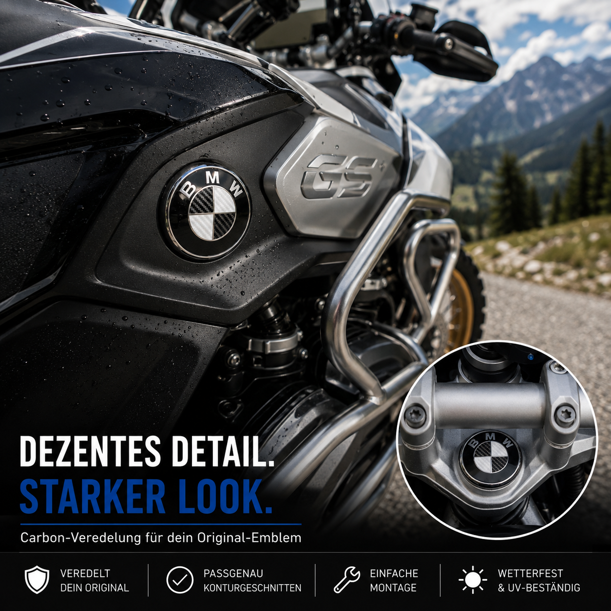 GS Carbon Emblem Corner Set (Left+Right) + Free Triple Tree Set available in 4 colors