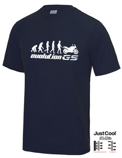 GS Motorcycle "EVOLUTION GS" Just Cool Function T-Shirt Short Sleeve