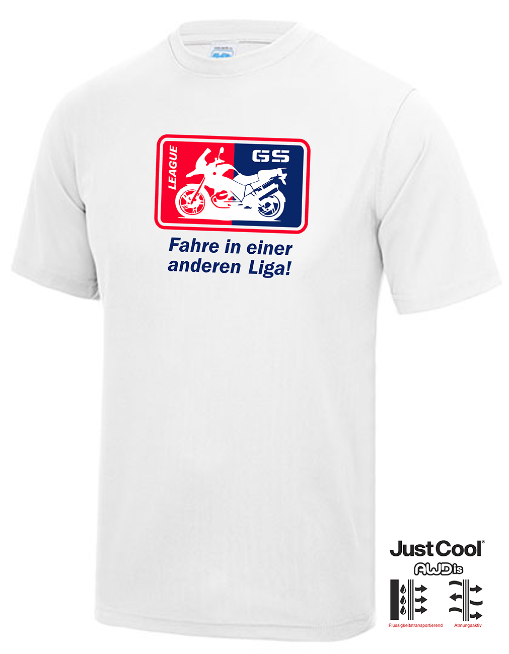 GS Motorcycle "GS LEAGUE" - Ride in a different league - Just Cool Function T-Shirt Short Sleeve