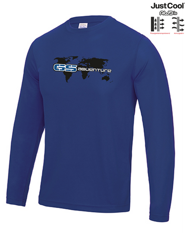 GS Motorrad World Wide SEEK - ADVENTURE - Just Cool Funktion T-Shirt Langarm