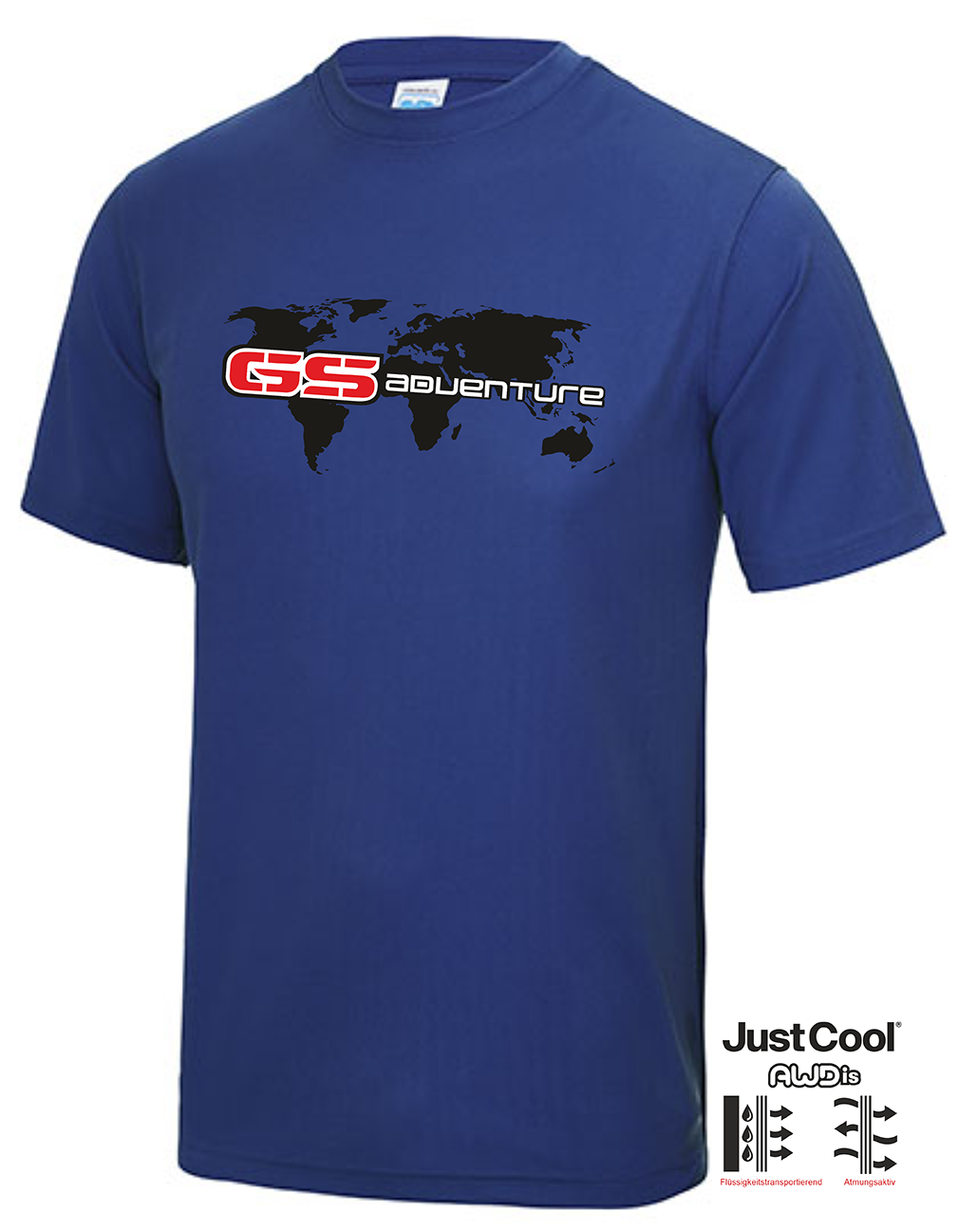 GS Motorrad World Wide SEEK - ADVENTURE (rot) - Just Cool Funktion T-Shirt Kurzarm