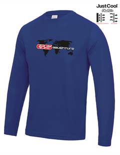 GS Motorrad World Wide SEEK - ADVENTURE - (rot) Just Cool Funktion T-Shirt Langarm