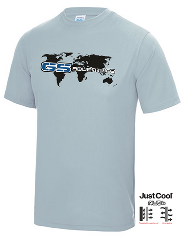 GS Motorrad World Wide SEEK - ADVENTURE (blau) - Just Cool Funktion T-Shirt Kurzarm