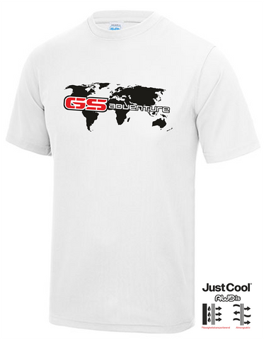GS Motorrad World Wide SEEK - ADVENTURE (rot) - Just Cool Funktion T-Shirt Kurzarm