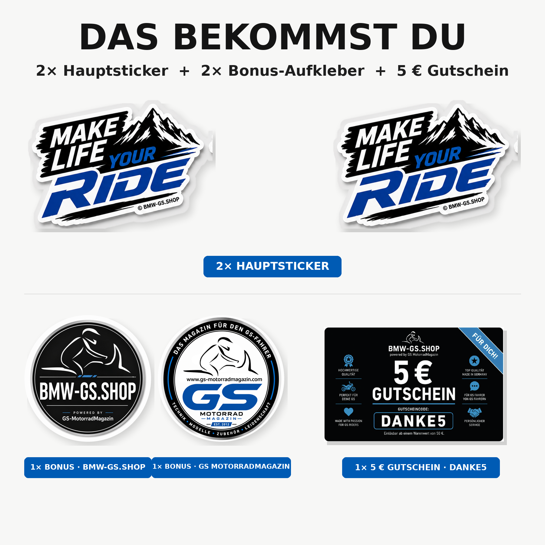 GS motorcycle sticker/decal 