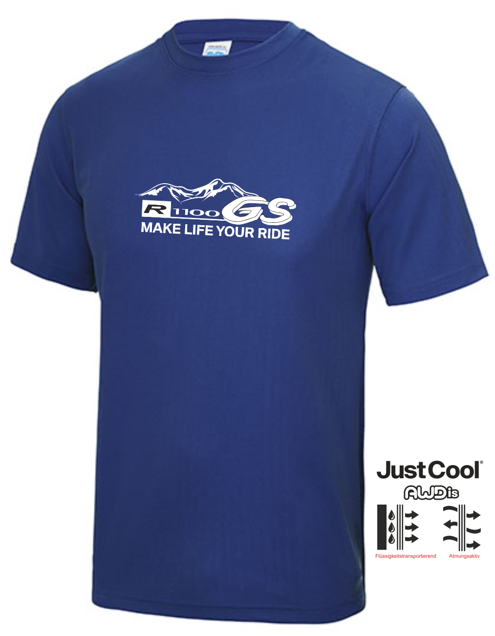 GS Motorrad - BMW R 1100 GS Mountain - Just Cool Funktion T-Shirt Kurzarm