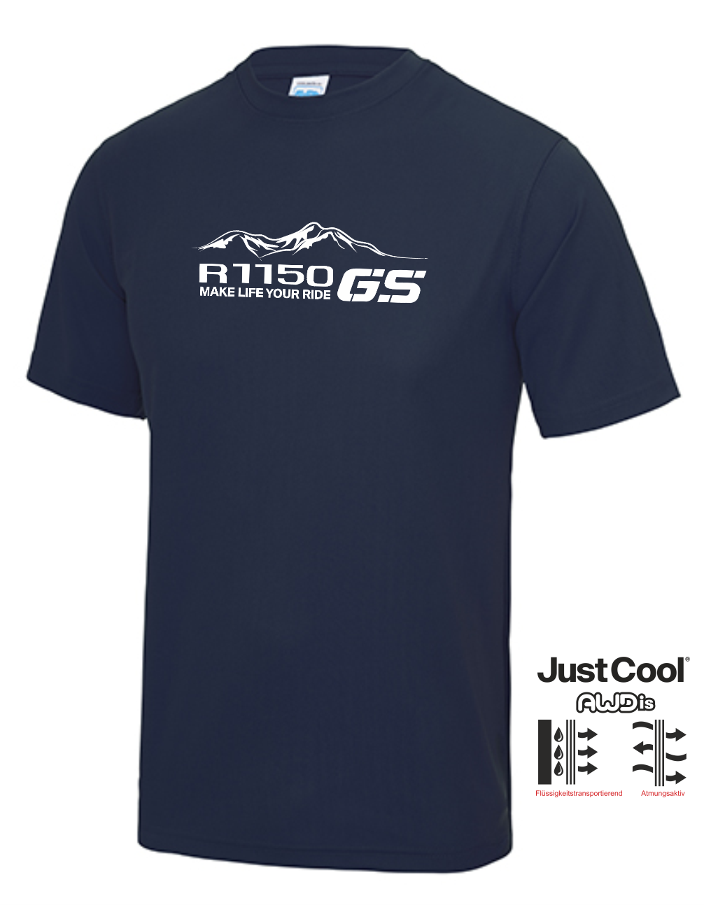 GS Motorrad - BMW R 1150 GS Mountain - Just Cool Funktion T-Shirt Kurzarm