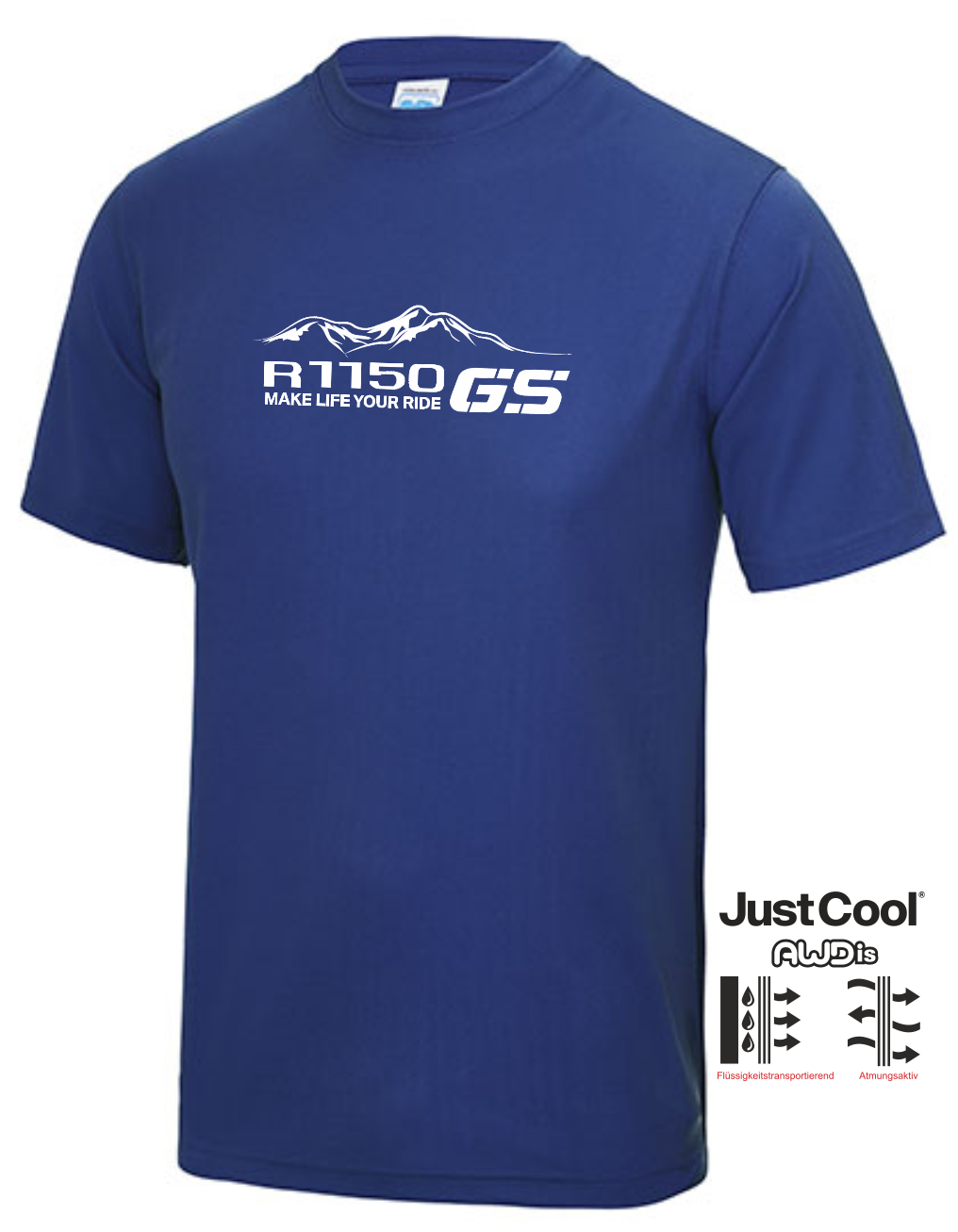 GS Motorrad - BMW R 1150 GS Mountain - Just Cool Funktion T-Shirt Kurzarm