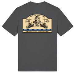 BMW GS Dakar Hommage T-Shirt "Legendary Rally Raid" – exklusives Motorrad-Shirt - Anthracite - Rueckseite