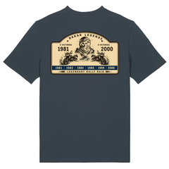 BMW GS Dakar Hommage T-Shirt "Legendary Rally Raid" – exklusives Motorrad-Shirt - India Ink Grey - Rueckseite