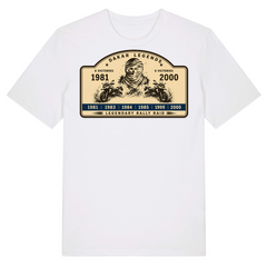 BMW GS Dakar Hommage T-Shirt "Legendary Rally Raid" – exklusives Motorrad-Shirt - White - Rueckseite