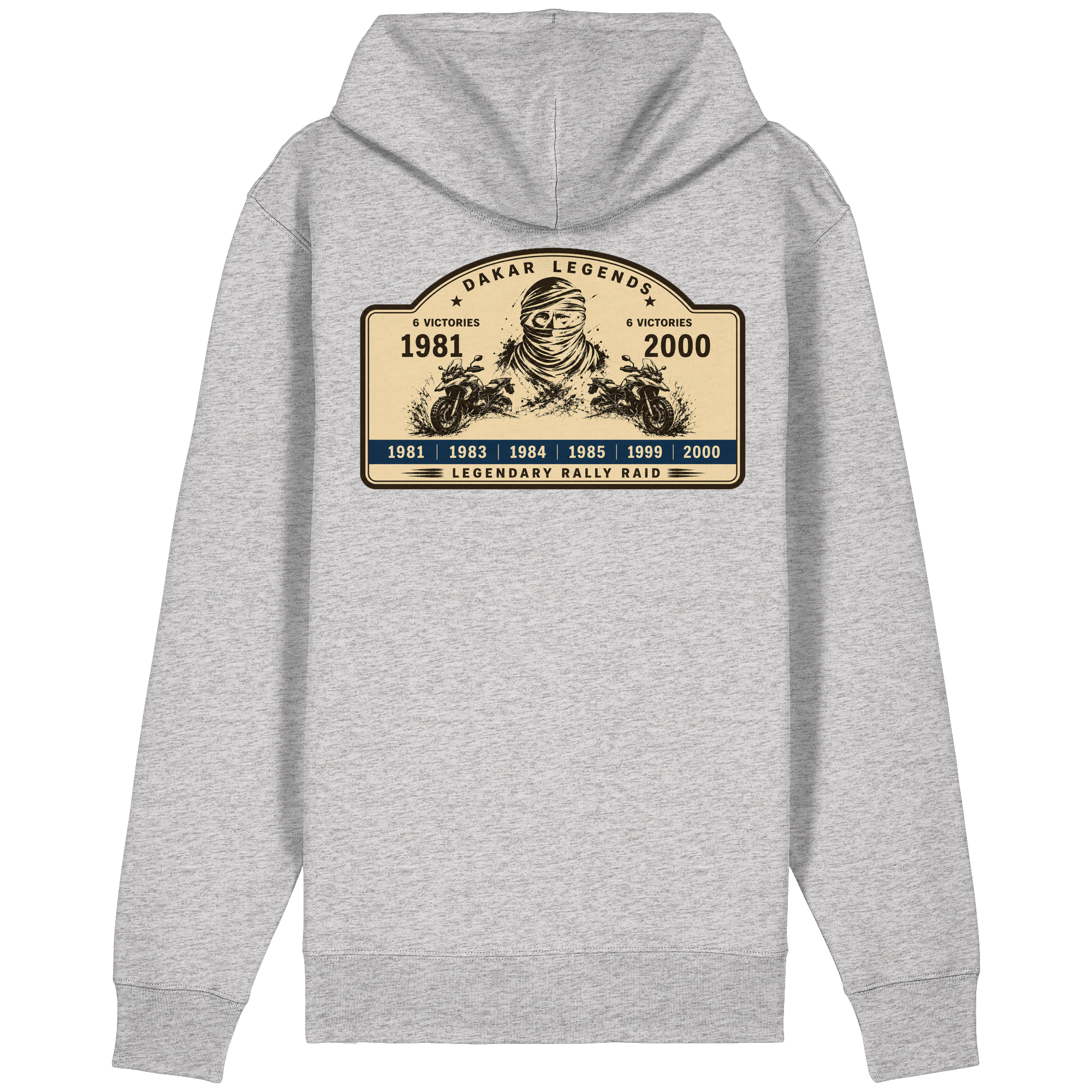 Dakar Legends Rally Badge GS MotorradGS Dakar Legends Hoodie Zip-Off – Rally Raid Vintage Edition