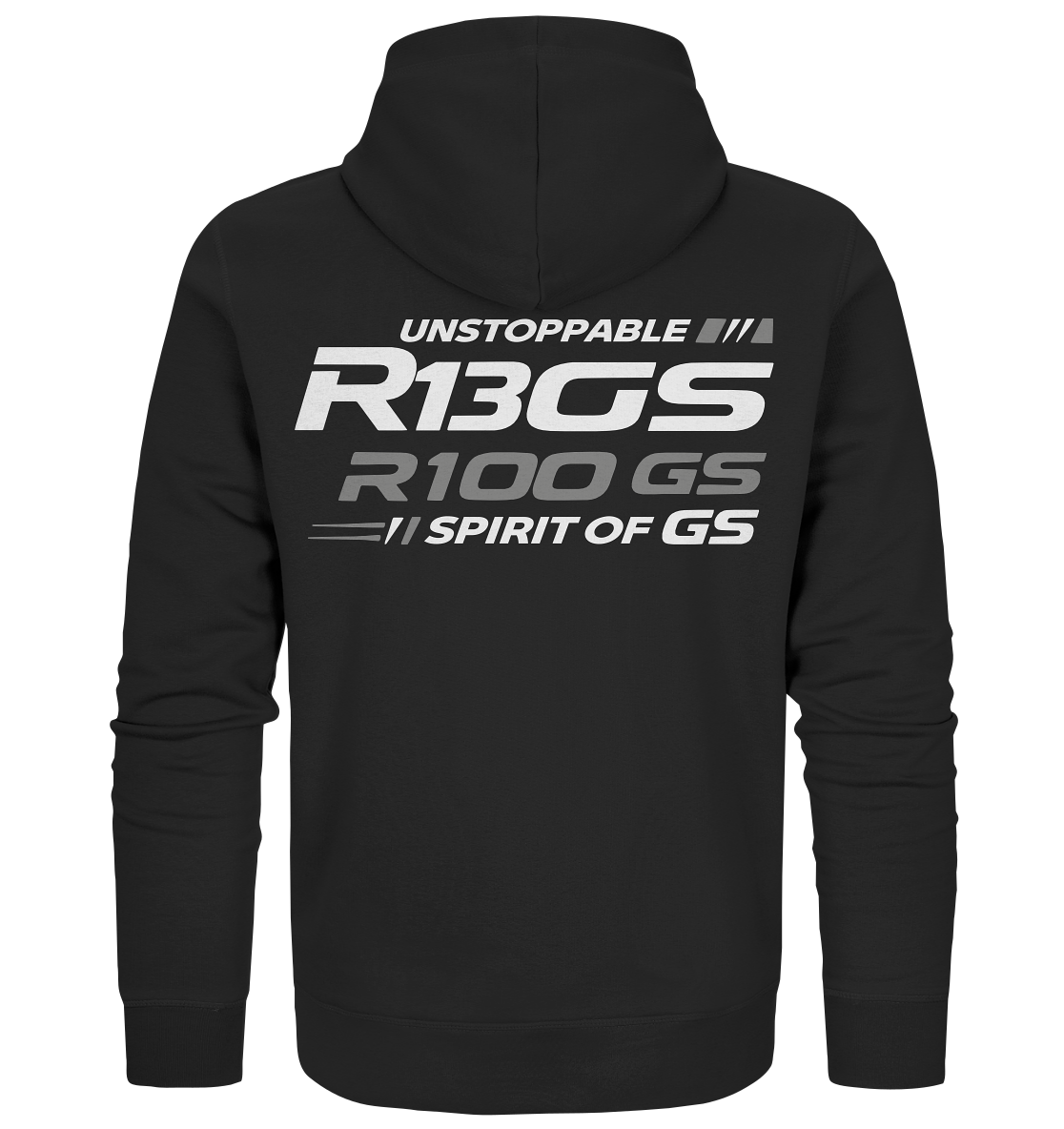 R 1300 GS UNSTOPPABLE - Der Zipper Hoodie für echte GS-Helden!