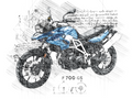 #244 BMW F 700 GS (Racing): Artwork | Da Vinci Style | BMW GS Poster | Instant Download | BMW GS Merchandise | BMW GS Gift 