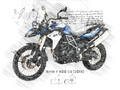 #246 BMW F 800 GS: Artwork | Da Vinci Style | BMW GS Poster | Instant Download | BMW GS Merchandise | BMW GS Gift 