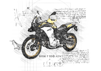 #248 BMW F 850 GS ADVENTURE: Kunstwerk | Da Vinci Stil | BMW GS Poster | Sofort-Download | BMW GS Merchandise | BMW GS Geschenk
