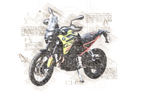#250 BMW F 900 GS: Kunstwerk | Da Vinci Stil | BMW GS Poster | Sofort-Download | BMW GS Merchandise | BMW GS Geschenk
