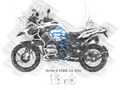 #253 BMW R 1200 GS ADVENTURE: Artwork | Da Vinci Style | BMW GS Poster | Instant Download | BMW GS Merchandise | BMW GS Gift 