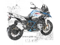 #254 BMW R 1200 GS (RALLYE): Artwork | Da Vinci Style | BMW GS Poster | Instant Download | BMW GS Merchandise | BMW GS Gift 