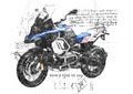 #258 BMW R 1250 GS ADVENTURE: Artwork | Da Vinci Style | BMW GS Poster | Instant Download | BMW GS Merchandise | BMW GS Gift 