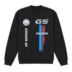 GS Motorrad "3-Stripes" BMW R 1250 GS - Make Life a Ride - 1/4-Zip Sweatshirt - Black