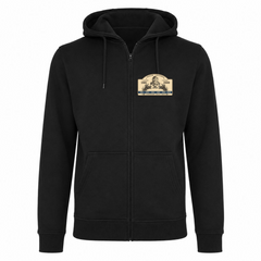 BMW GS Dakar Hommage Zip-Hoodie "Legendary Rally Raid" – exklusive Motorrad-Kapuzenjacke - schwarz
