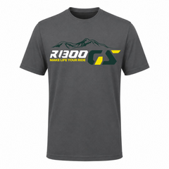 GS Motorrad Shirt "R 1300 GS Mountain Bumblebee" – Funktionsshirt Kurzarm - charcoal