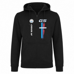 GS Motorrad "3-Stripes" BMW R 1250 GS - Make Life a Ride - Full-Zipper-Hoodie-Jacke - schwarz