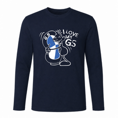 GS Motorrad Just Cool Shirt "I love my GS" L/A Classic atmungsaktiv - French Navy