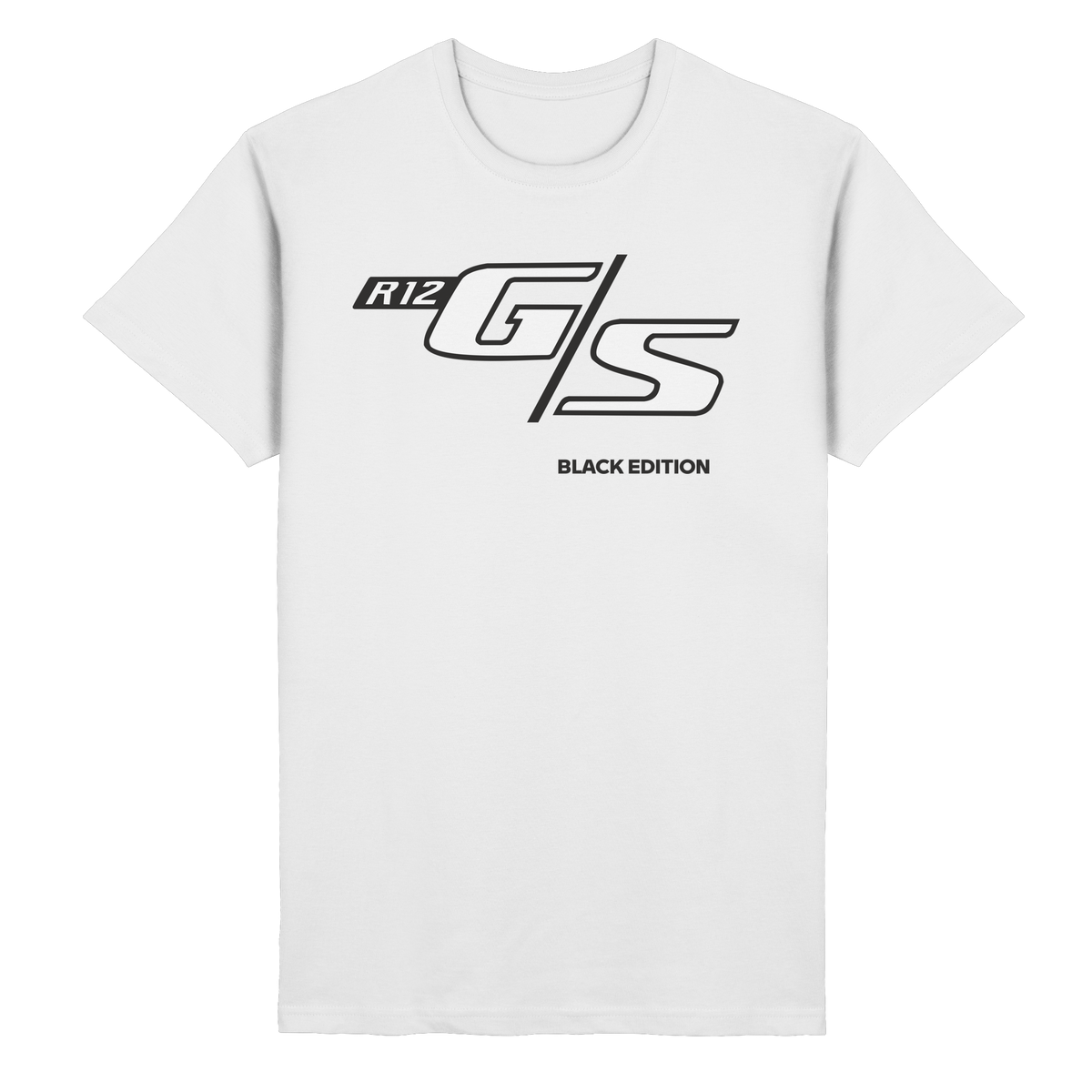 R 12 G/S "BLACK EDITION" T-Shirt – Schwarz-Weiß-Kontrast, der rockt! - Heavy Cotton T-Shirt