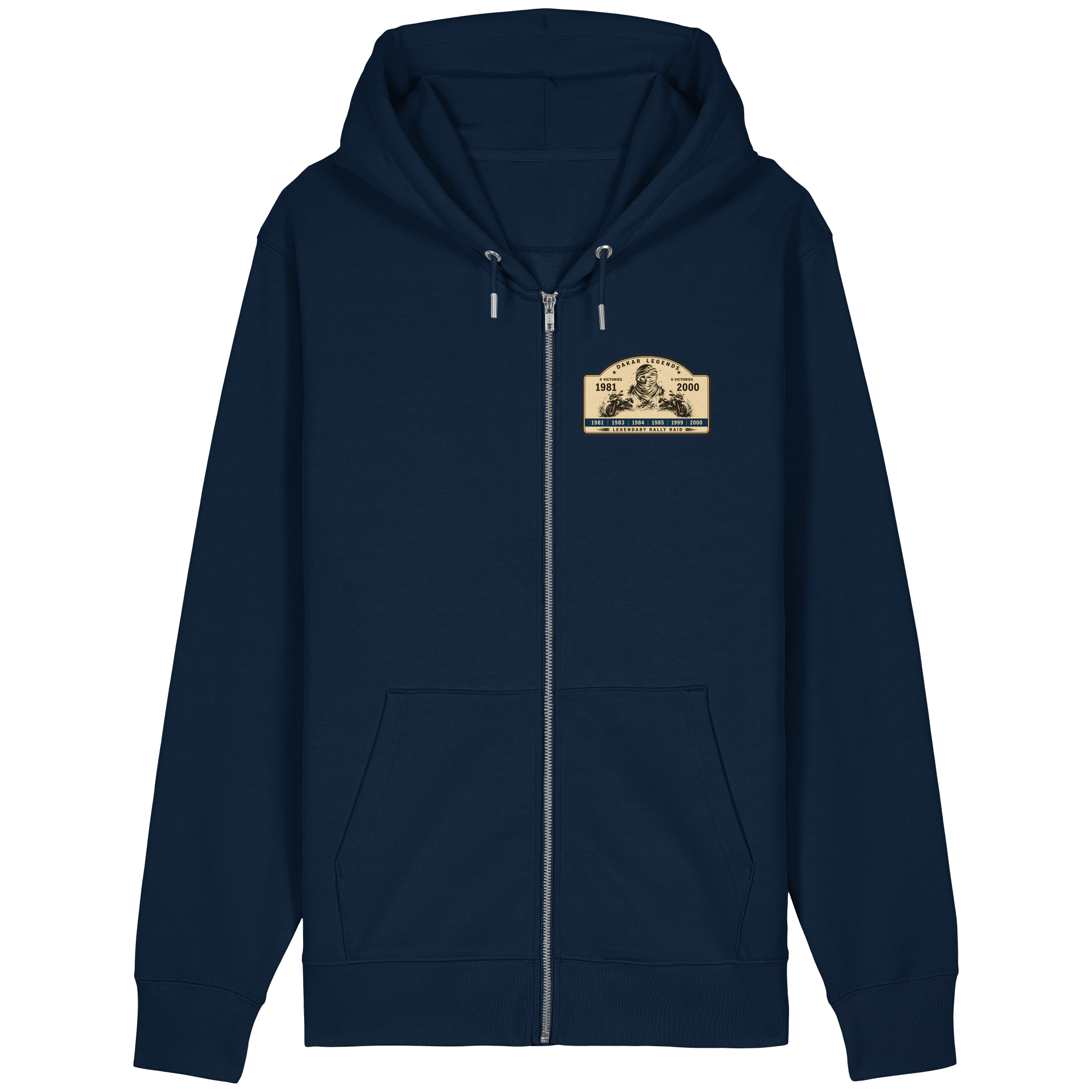 Dakar Legends Rally Badge GS MotorradGS Dakar Legends Hoodie Zip-Off – Rally Raid Vintage Edition