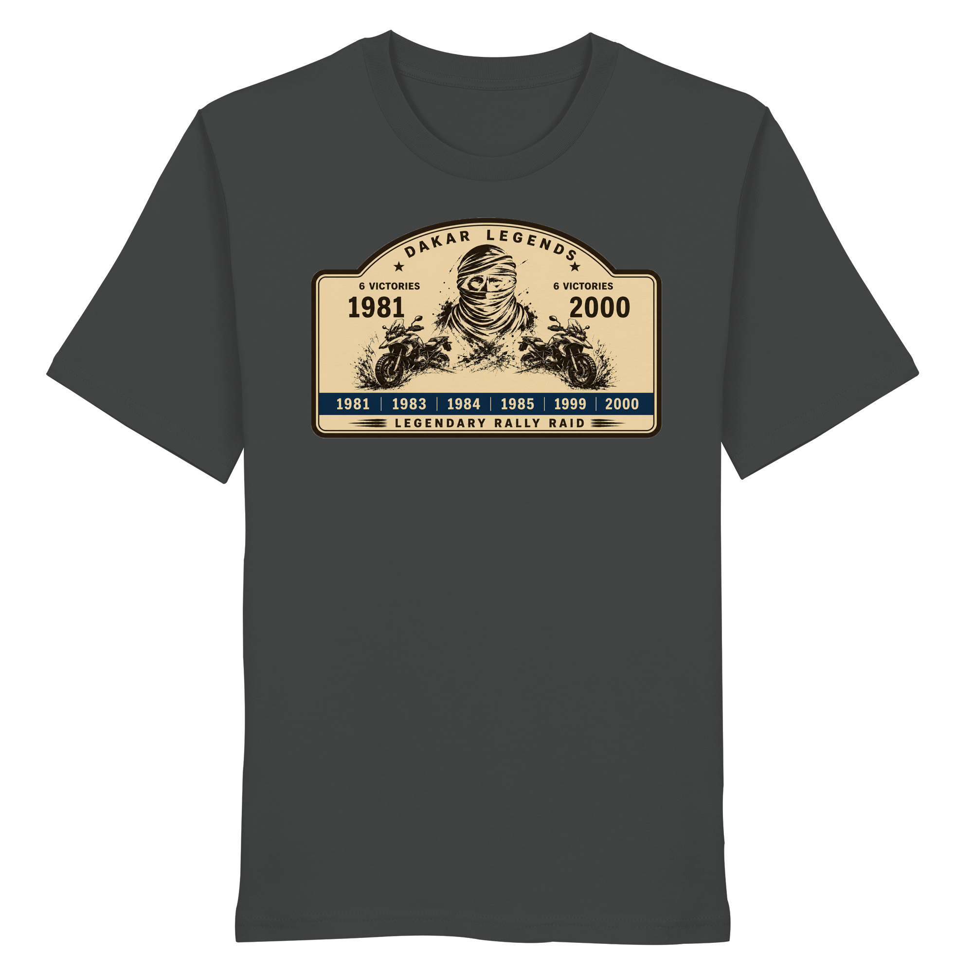 Dakar Legends Rally Badge GS MotorradGS Dakar Legends T-Shirt – Rally Raid Vintage Edition - Organic Shirt