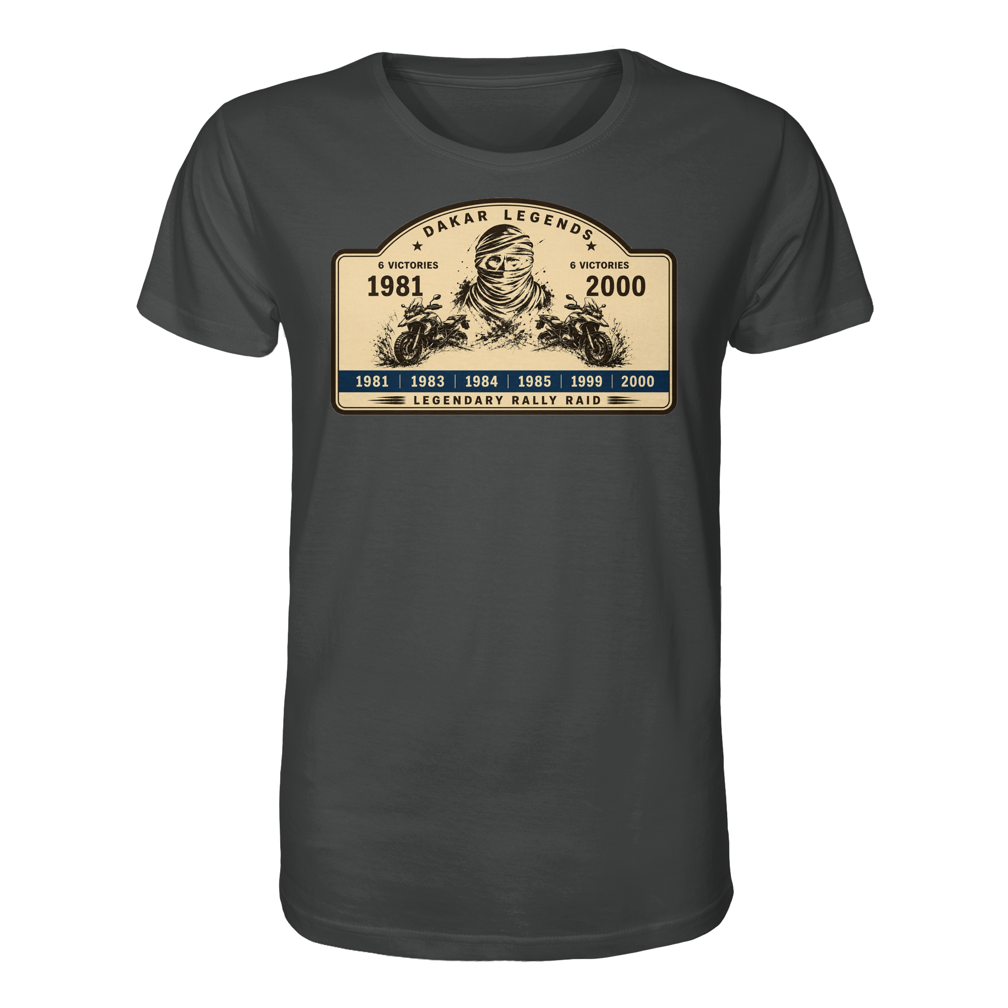 Dakar Legends Rally Badge GS MotorradGS Dakar Legends T-Shirt – Rally Raid Vintage Edition - Organic Shirt